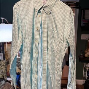 Brooks Brothers Light Blue Checkered Shirt